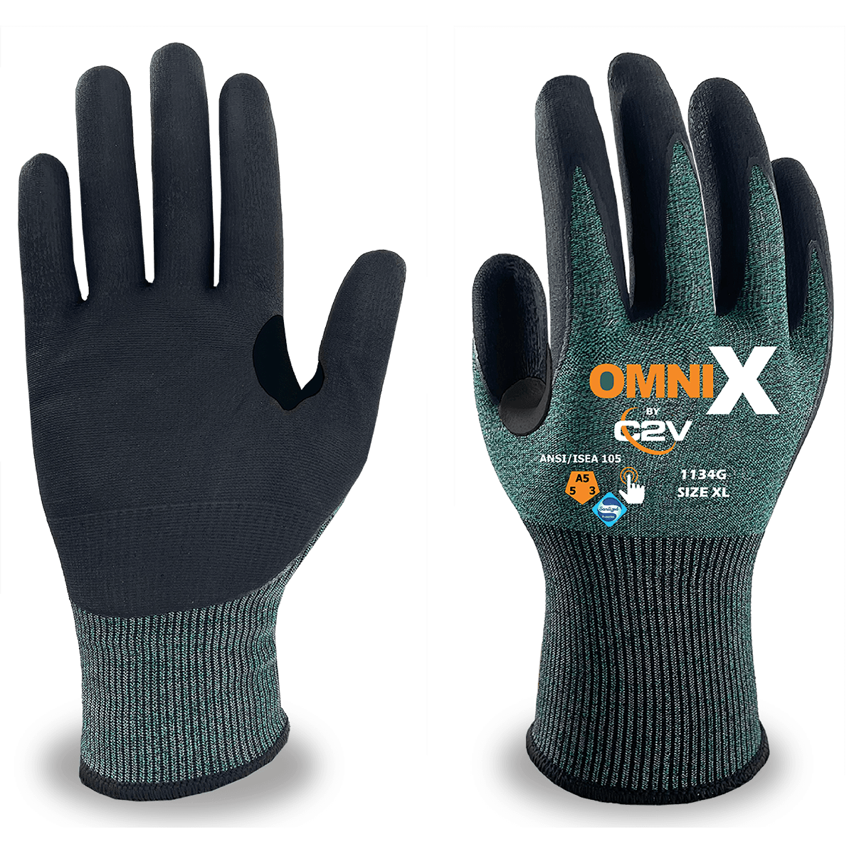 C2V OMNI-X 1134G Cut Resistant Glove, A5 Cut