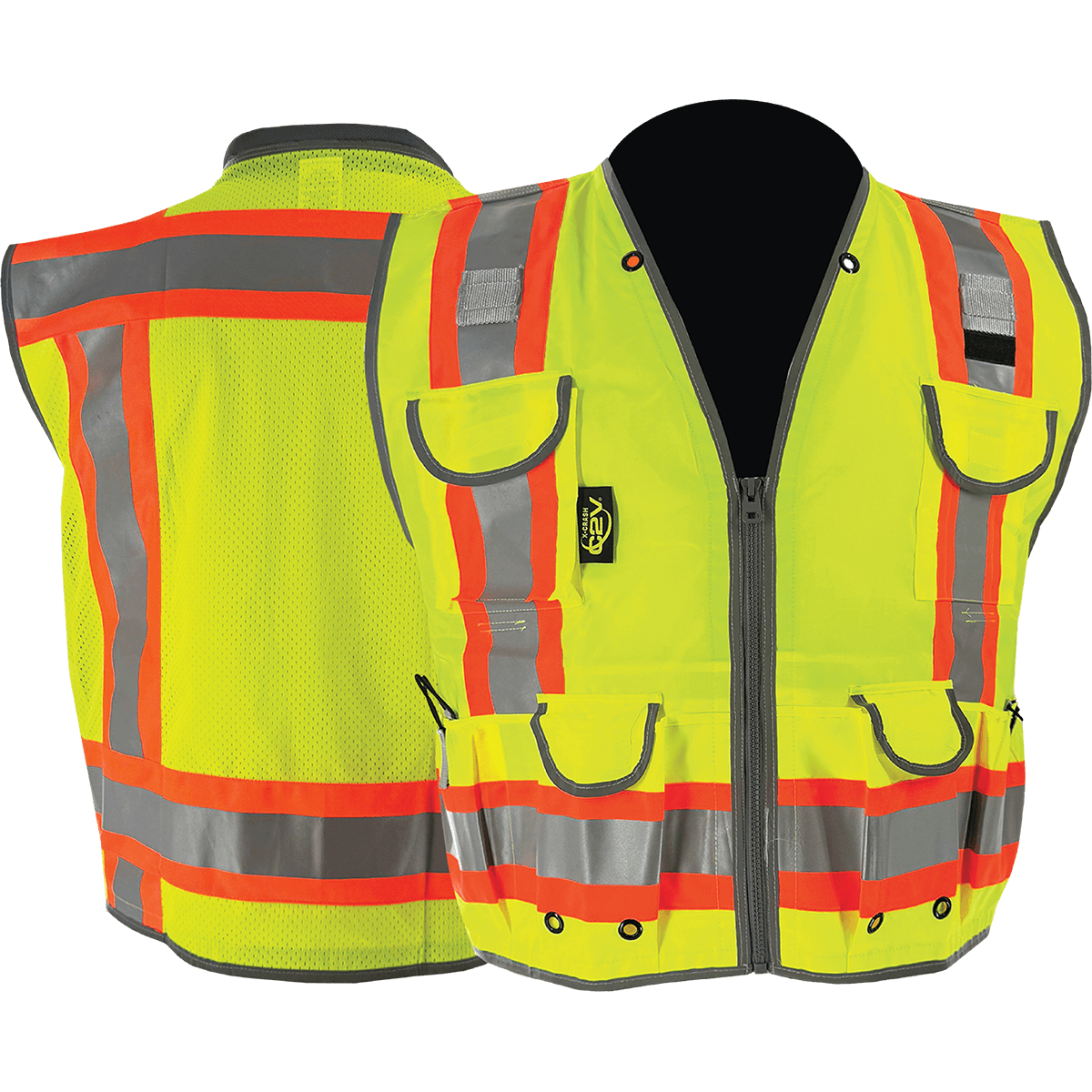 C2V X-CRASH 8V28G2H Safety Vest, Type R Class 2