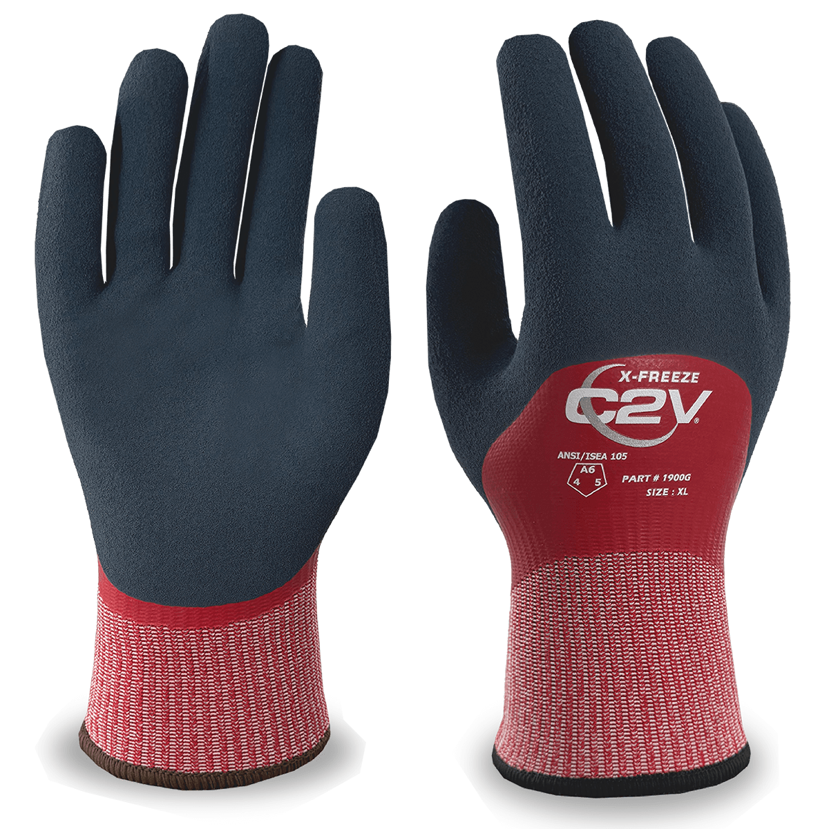 C2V X-FREEZE 1900G Cut Resistant Glove, A6 Cut