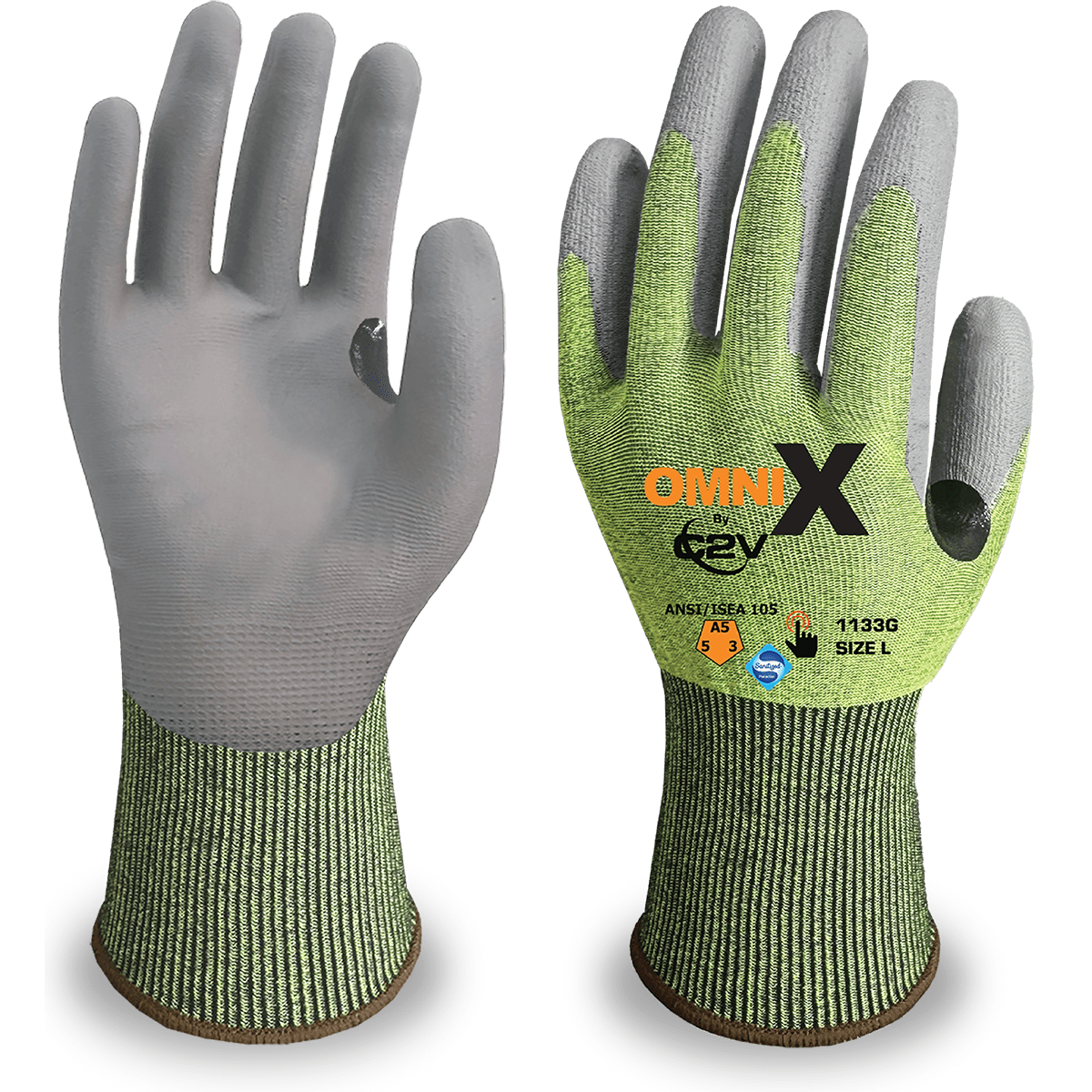C2V OMNI-X 1133G Cut Resistant Glove, A5 Cut