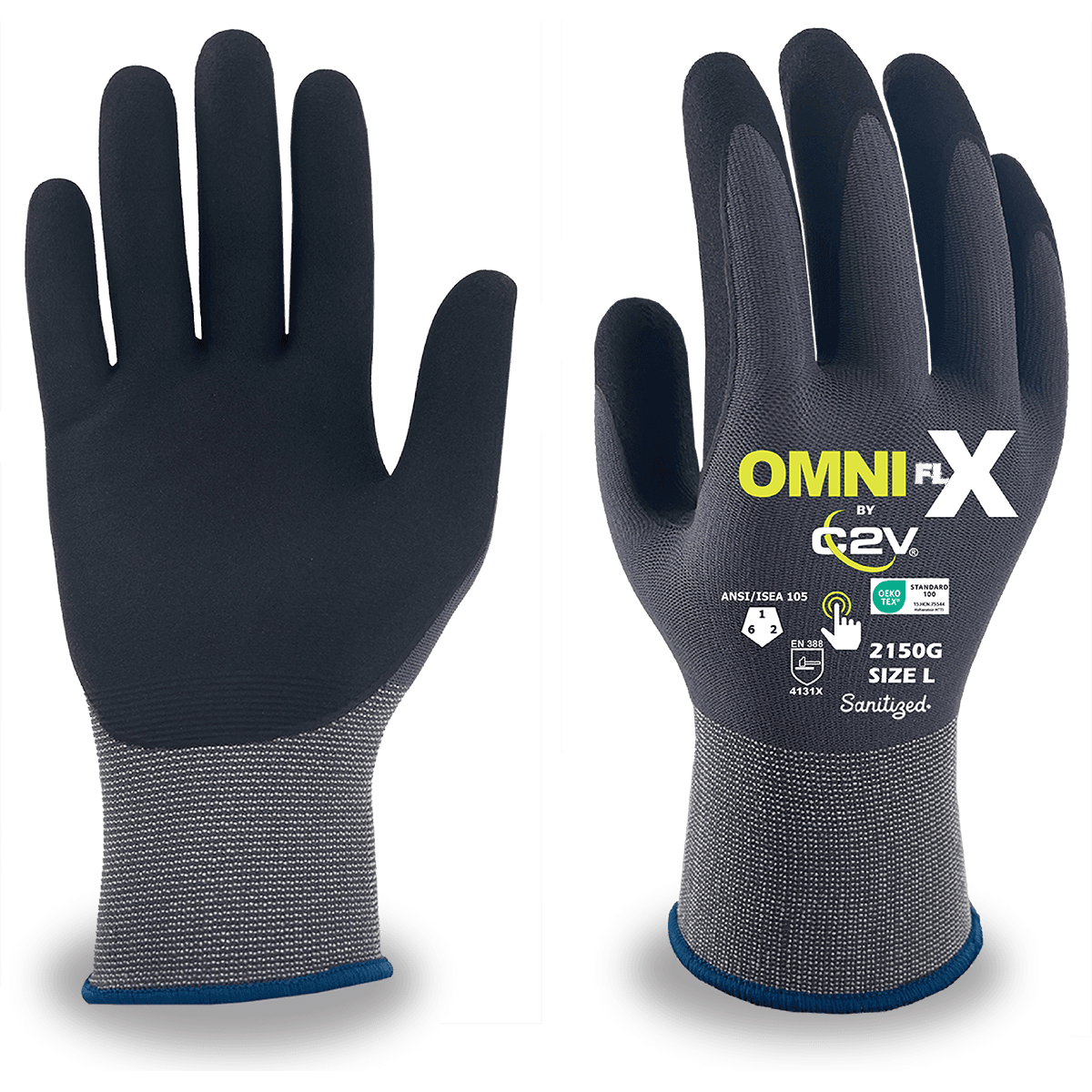 C2V OMNI-FLX 2150G Cut Resistant Glove, A1 Cut