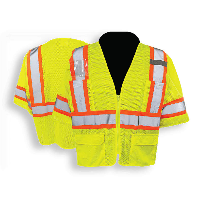 C2V X-CRASH 8V72G3H Safety Vest, Sleeved Mesh, Type R Class 3