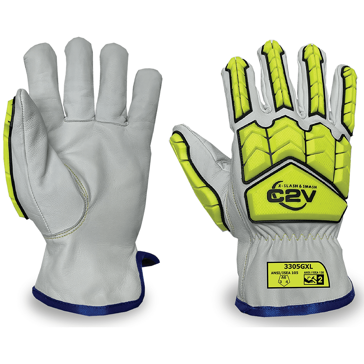 C2V X-SLASH & SMASH 3305G Impact Glove, A6 Cut