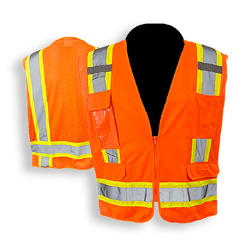 C2V X-CRASH 8V18O2H Safety Vest, Type R Class 2