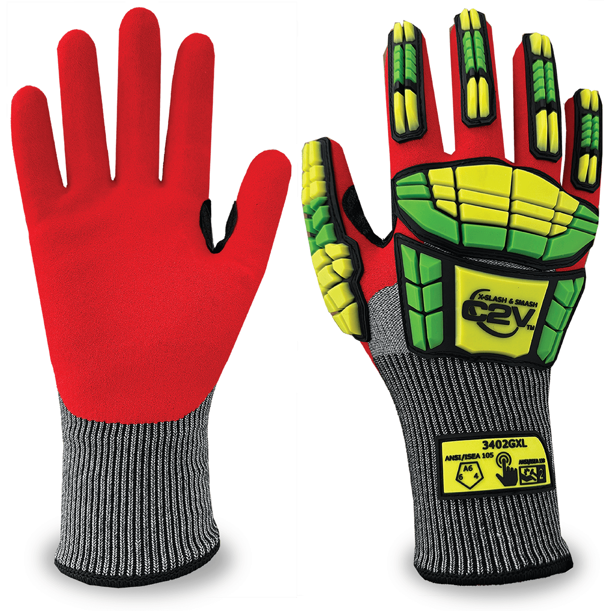 C2V X-FREEZE 3402G Impact Glove, A6 Cut