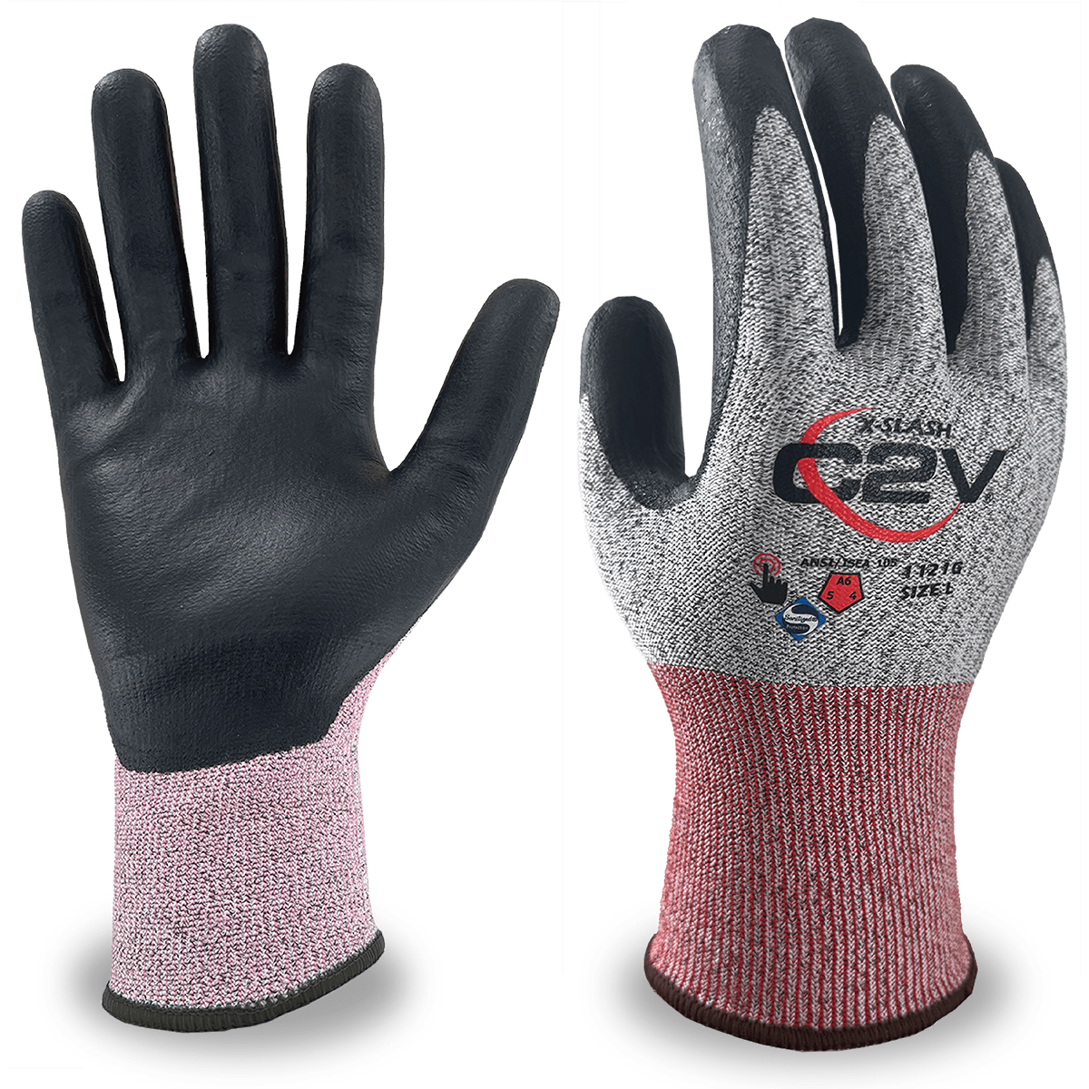 C2V X-SLASH 1121G Cut Resistant Glove, A6 Cut