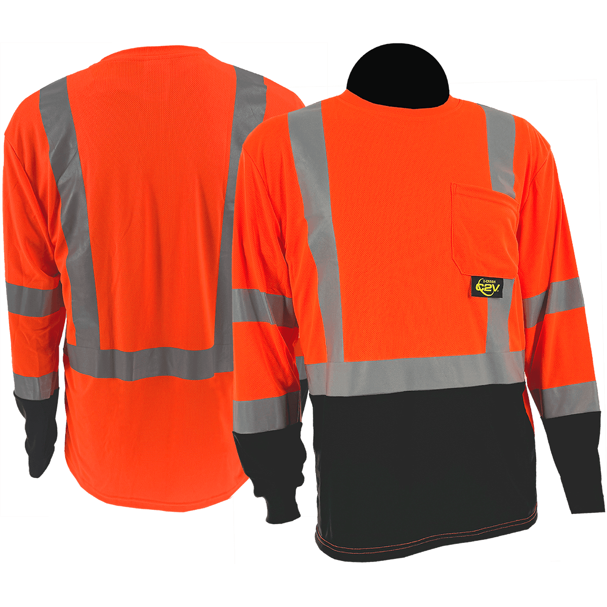 C2V X-CRASH 8T53O3H Safety T-Shirt, Type R Class 3