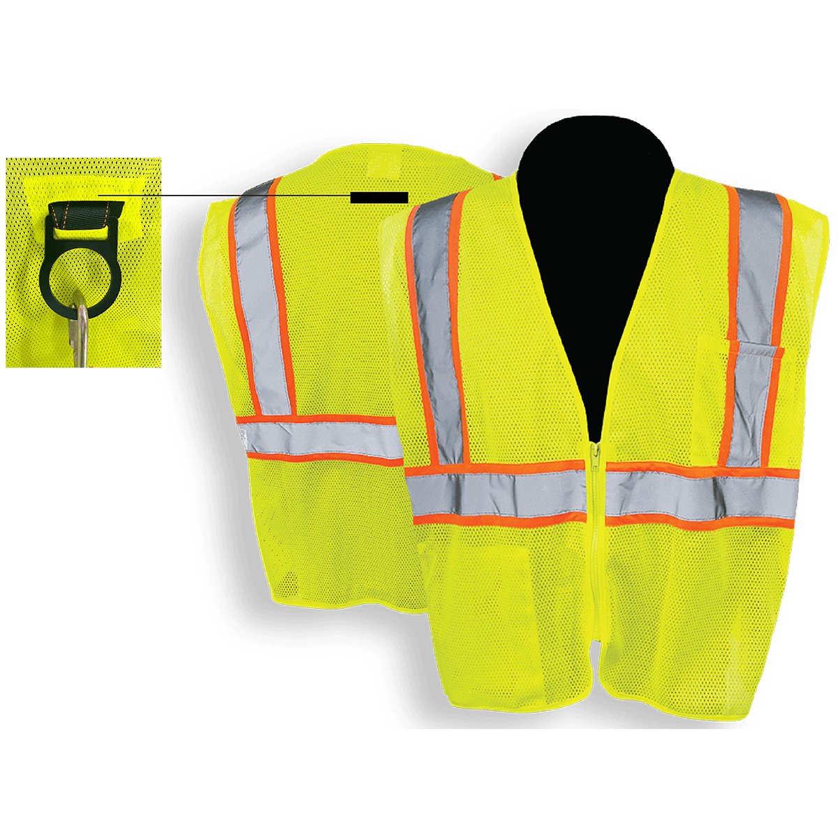 C2V X-CRASH 8V11G2H Safety Vest, Type R Class 2