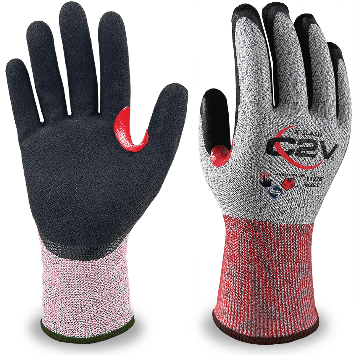 C2V X-SLASH 1122G Cut Resistant Glove, A6 Cut
