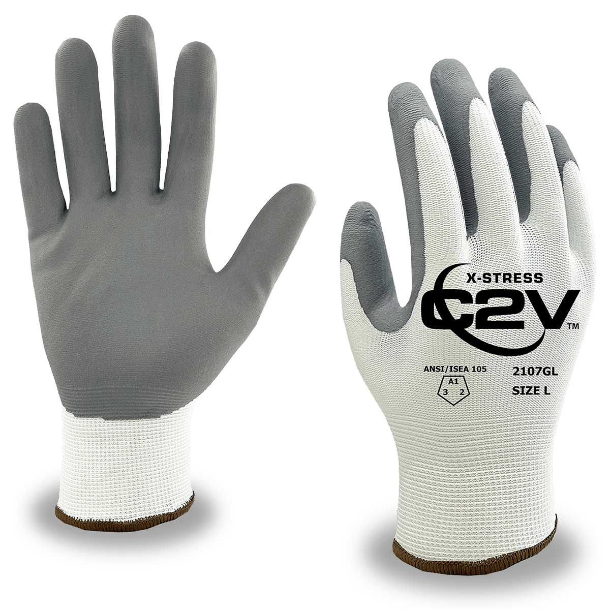 C2V X-STRESS 2107G Cut Resistant Glove, A1 Cut