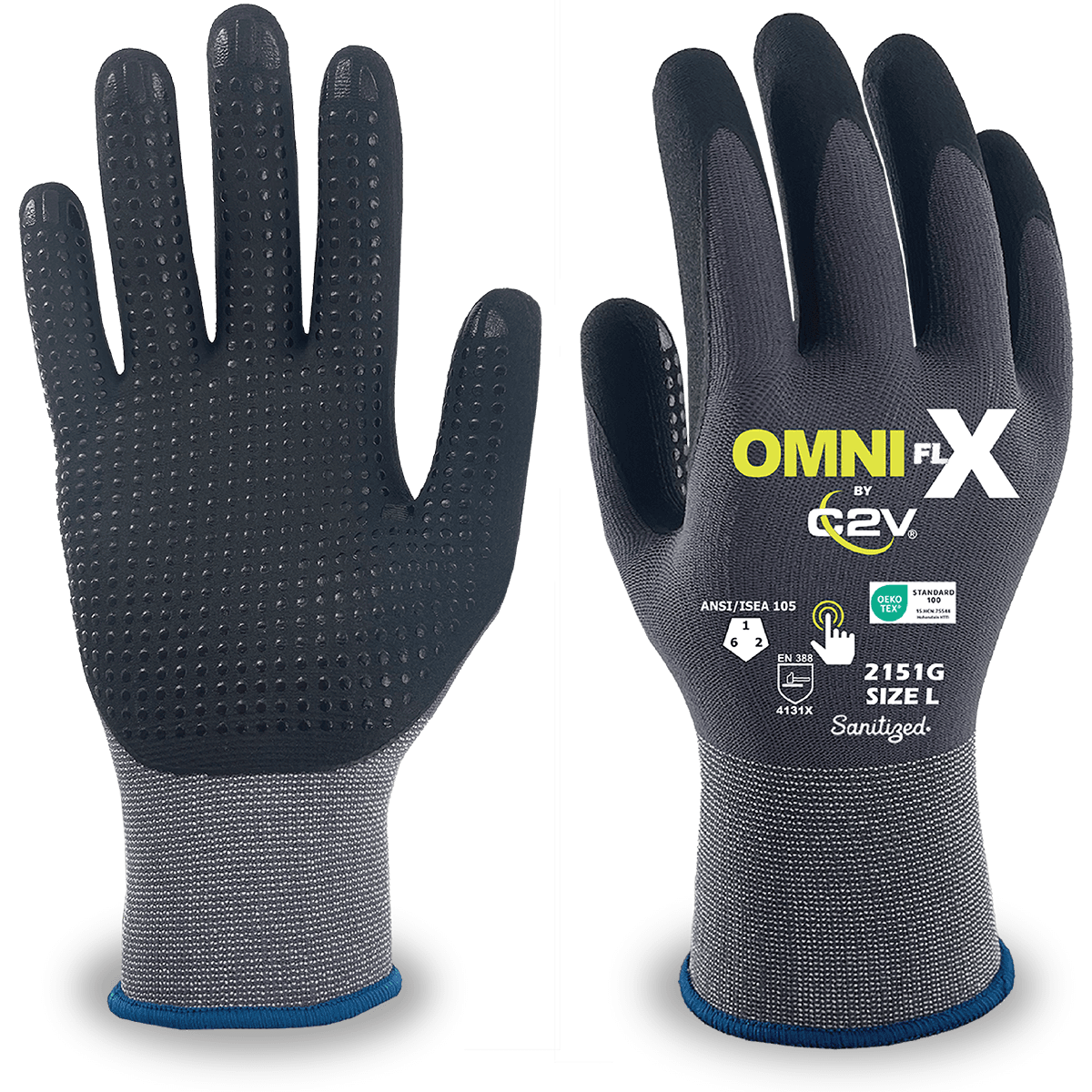 C2V OMNI FLX 2151G Cut Resistant Glove, A1 Cut