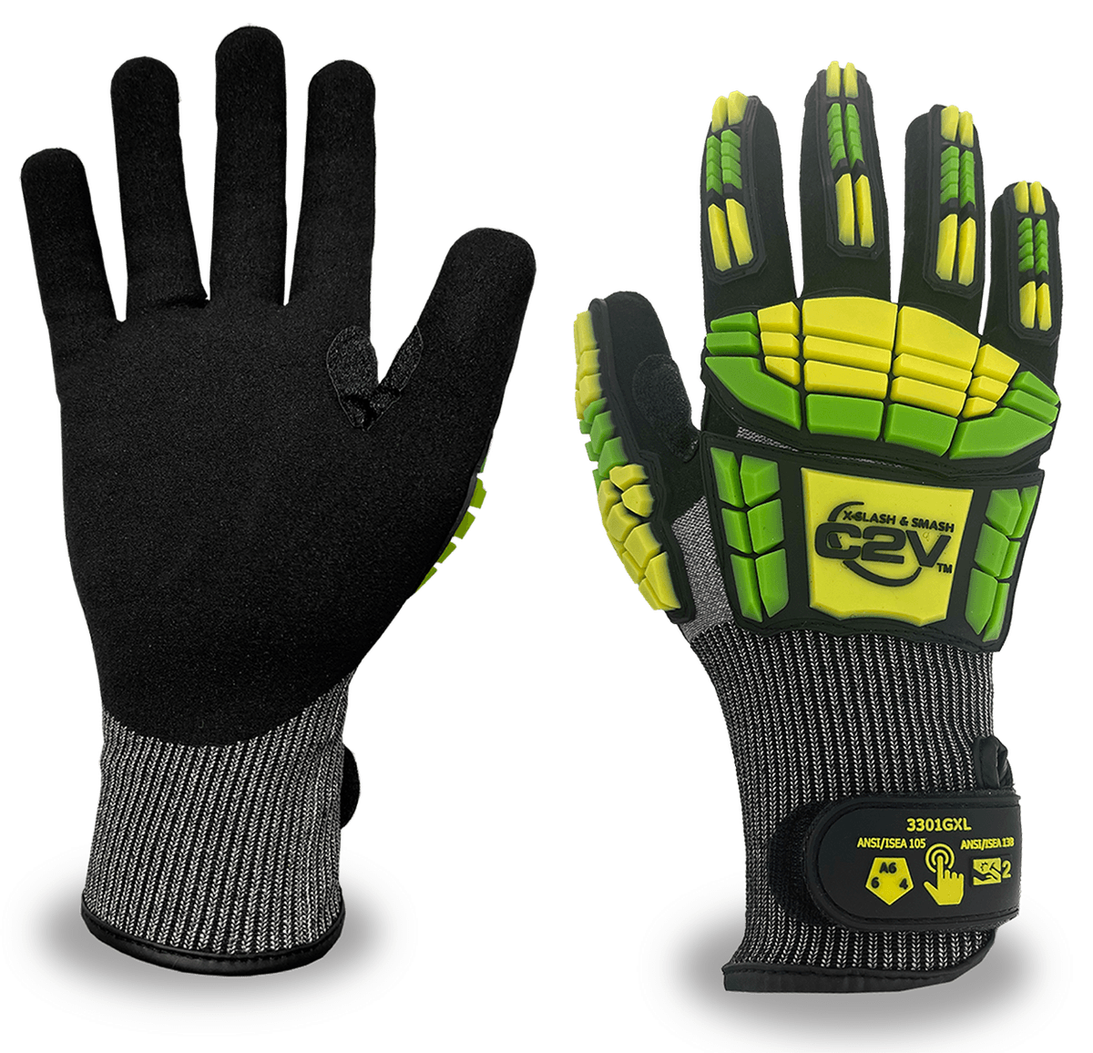 C2V X-SLASH & SMASH 3301G Impact Glove, A6 Cut