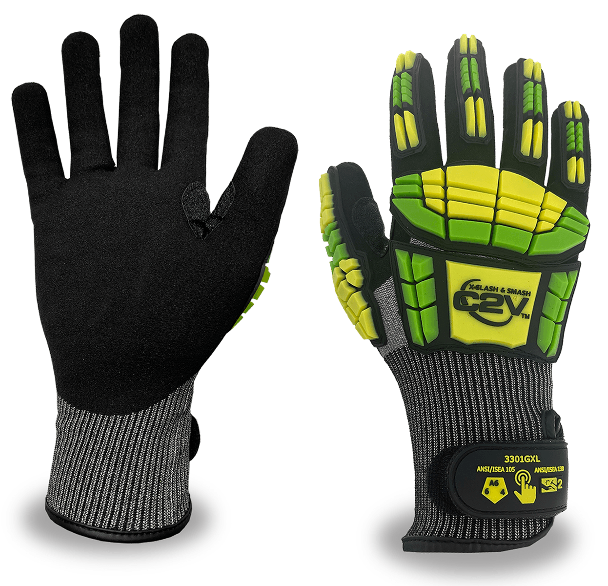 C2V X-SLASH & SMASH 3301G Impact Glove, A6 Cut