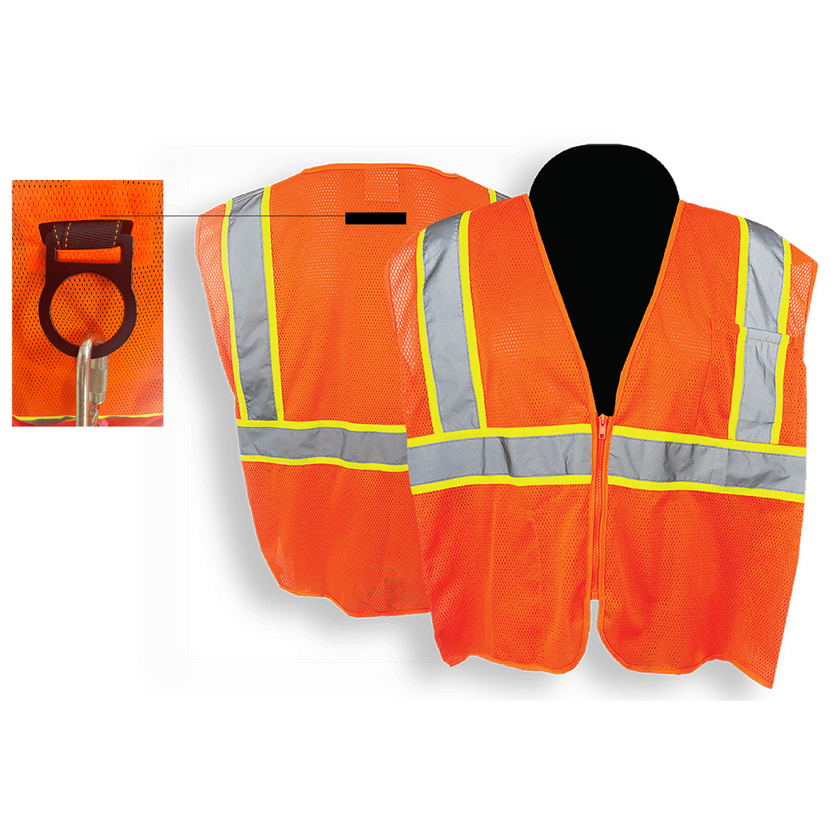C2V X-CRASH 8V11O2H Safety Vest, Type R Class 2