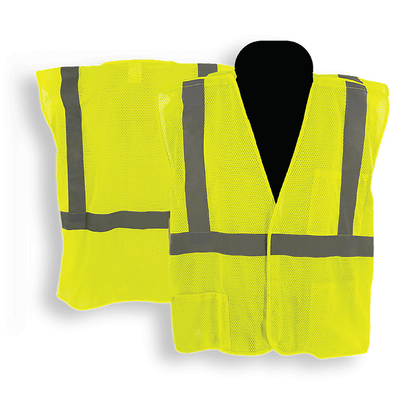 C2V X-CRASH 8V14G2H Safety Vest, 5-Point Breakaway, Type R Class 2