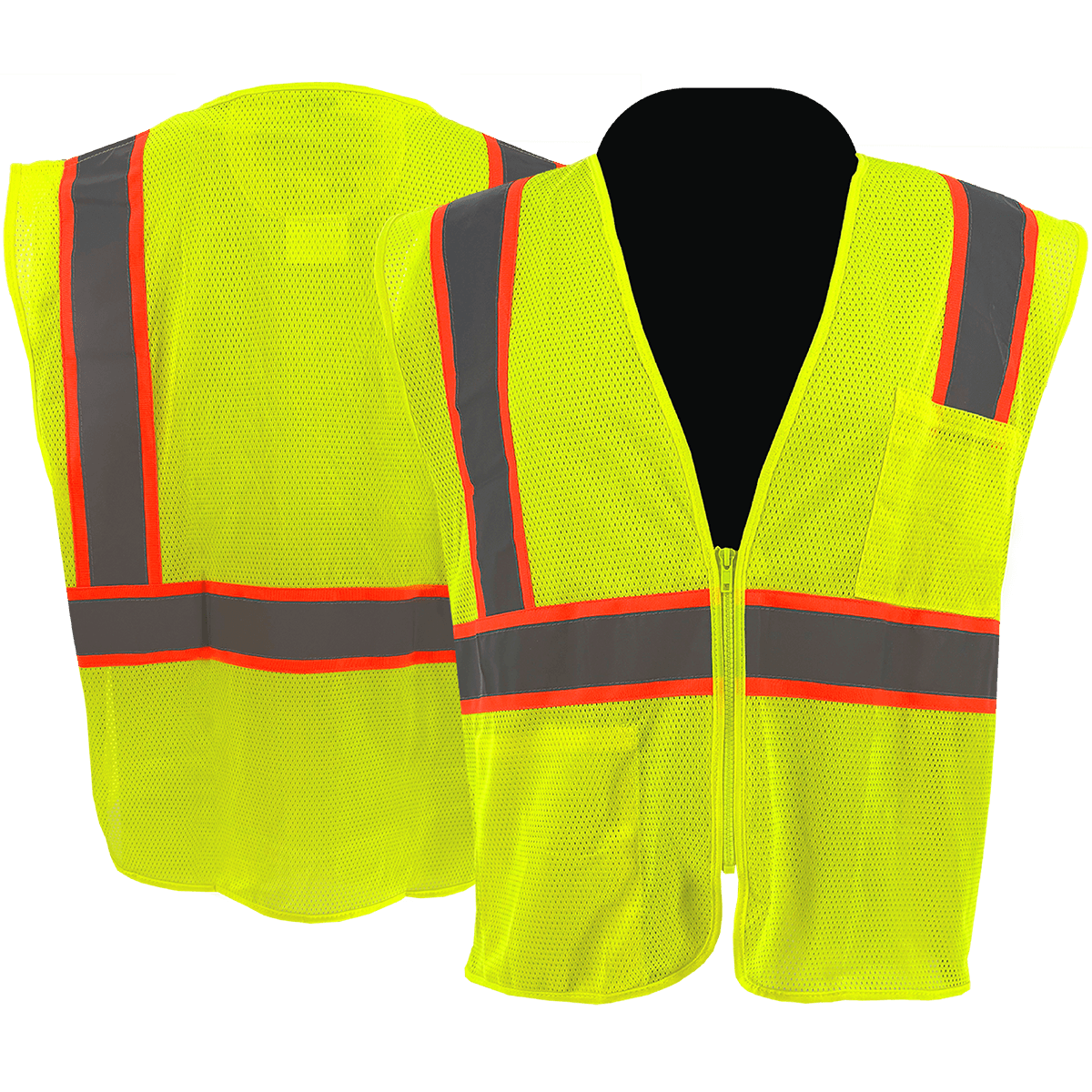 C2V X-CRASH 8V26G2H Safety Vest, Self-Extinguishing Mesh, Type R Class 2