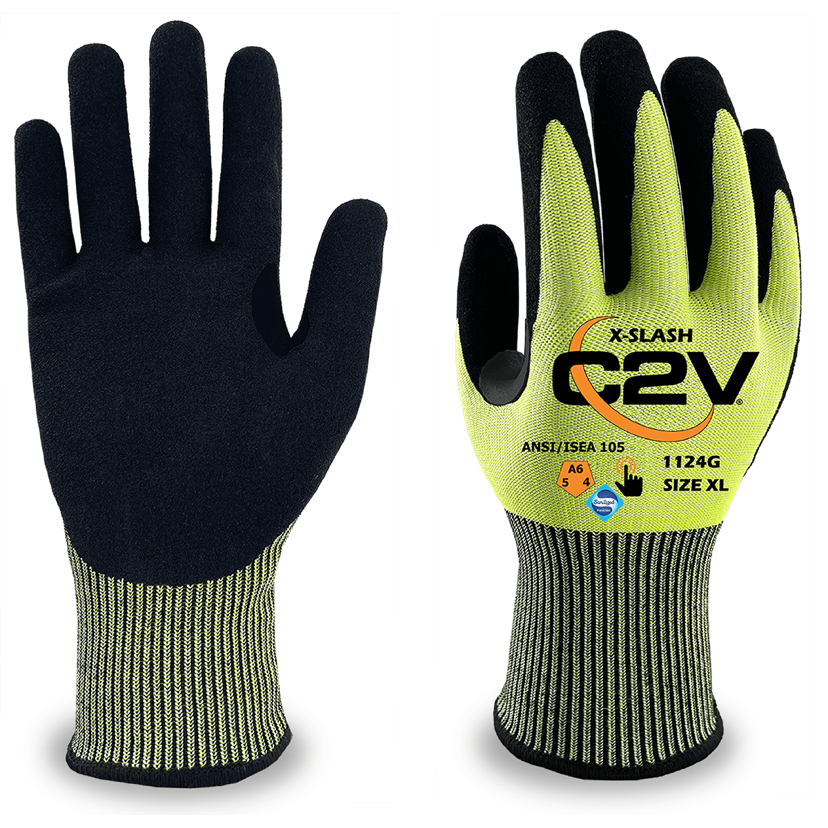 C2V X-SLASH 1124G Cut Resistant Glove, A6 Cut