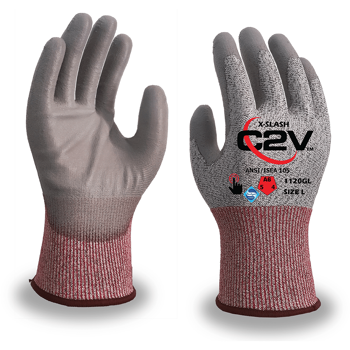 C2V X-SLASH 1120G Cut Resistant Glove, A6 Cut