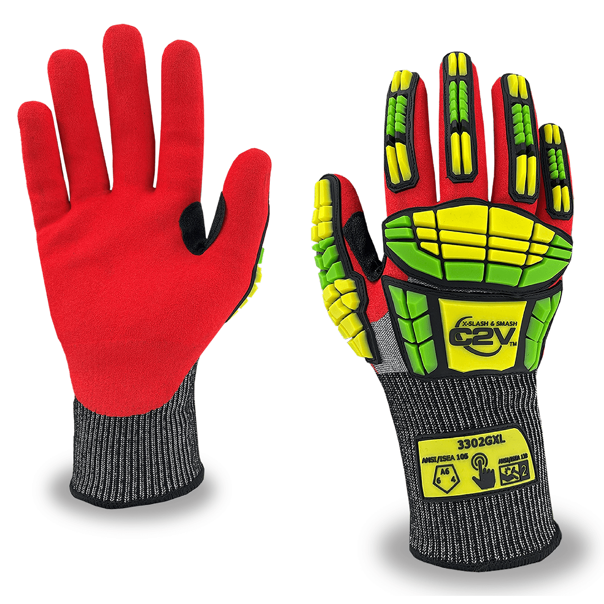 C2V X-SLASH & SMASH 3302G Impact Glove, A6 Cut