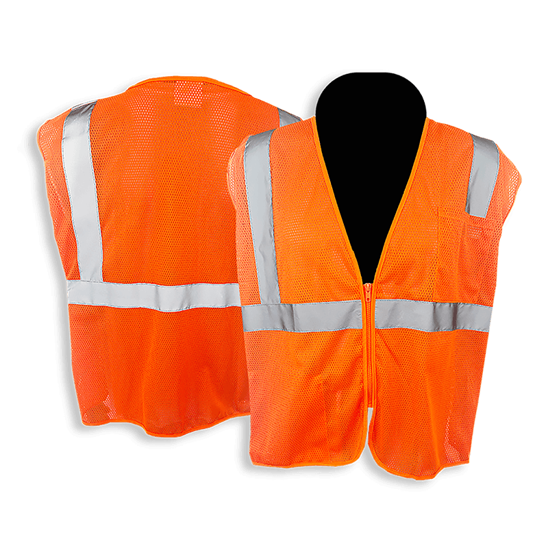 C2V X-CRASH 8V19O2H Safety Vest, Self-Extinguishing, Type R Class 2