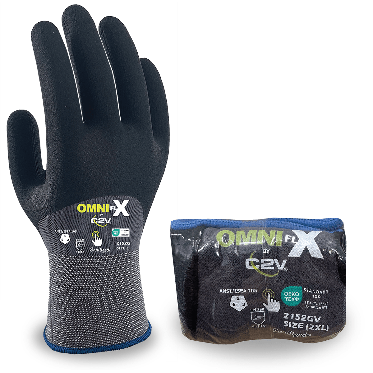 C2V OMNI FLX 2152GV Cut Resistant Glove, A1 Cut