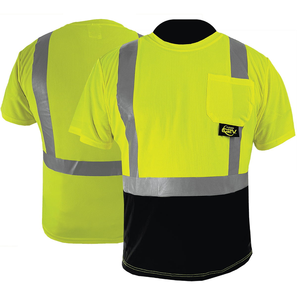 C2V X-CRASH 8T13G2H Safety T-Shirt, Type R Class 2